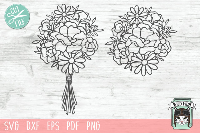 Small Bouquet SVG Cut File SVG Wild Pilot 