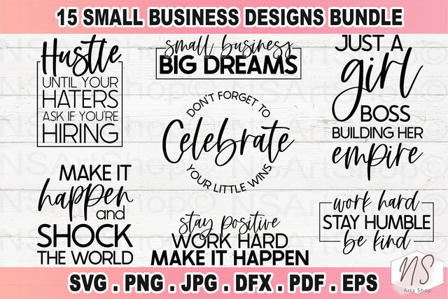 Small business owner SVG Bundle, Boss Babe svg, Motivational svg, Inspirational t-shirt svg, cut file SVG NS Arts Shop 