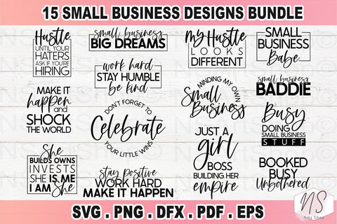 Small business owner SVG Bundle, Boss Babe svg, Motivational svg, Inspirational t-shirt svg, cut file SVG NS Arts Shop 