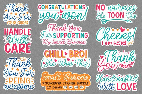 Small Business Packaging Sticker Bundle SVG md faruk hossain 