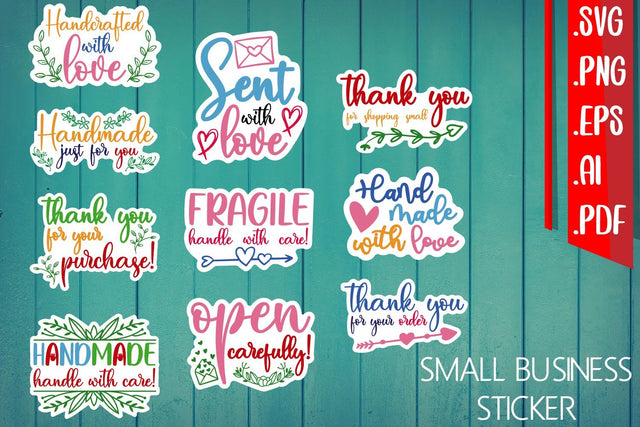 Small business sticker Bundle | 10 designs SVG zafrans studio 