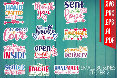 Small business sticker Bundle | 12 designs SVG zafrans studio 