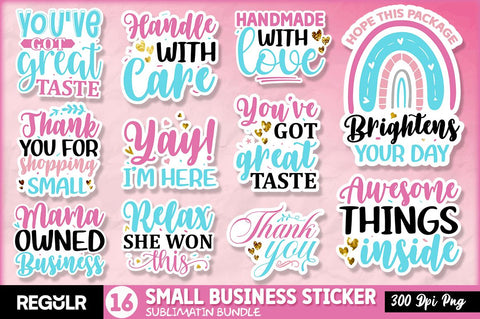 Small Business Sticker Sublimation Bundle Sublimation Regulrcrative 