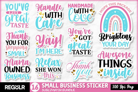 Small Business Sticker Sublimation Bundle Sublimation Regulrcrative 