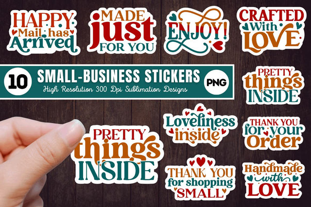 Small Business Stickers Bundle Sublimation Regulrcrative 