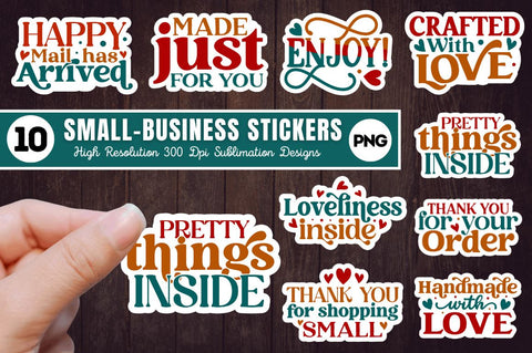 Small Business Stickers Bundle Sublimation Regulrcrative 