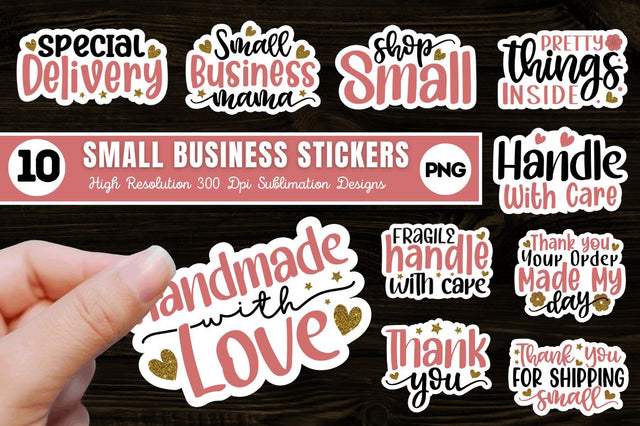 Small Business Stickers Bundle Sublimation Regulrcrative 