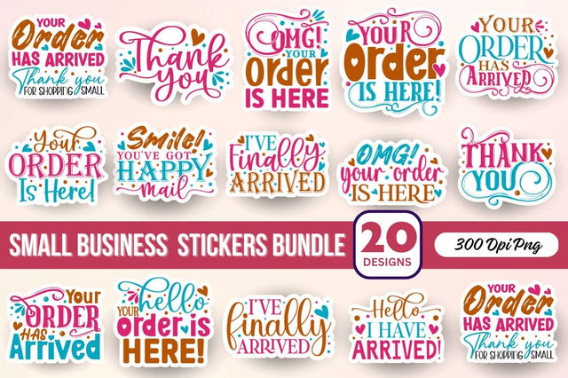 Small Business Stickers Bundle Sublimation Regulrcrative 