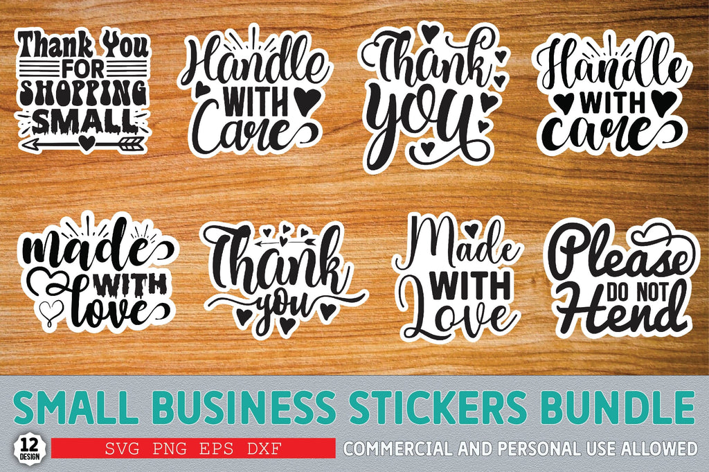 Ariyan Sticker Small Business Stickers Bundle - So Fontsy