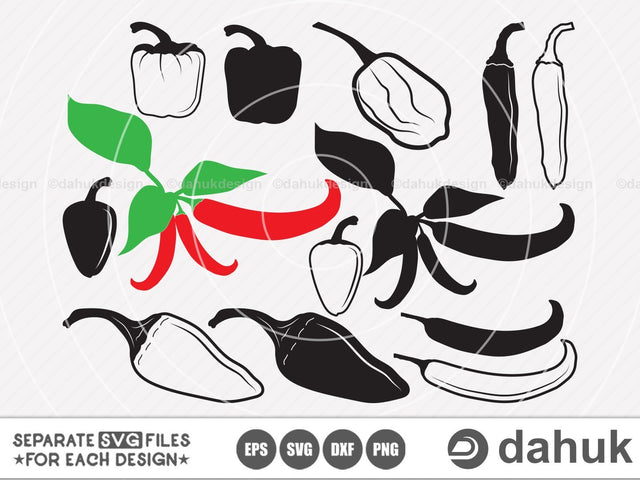 Small Chili SVG File, Chili Svg, Chili Vector, Chili Cut File, Cut file, for silhouette, svg, cricut design space, vinyl cut files SVG dahukdesign 
