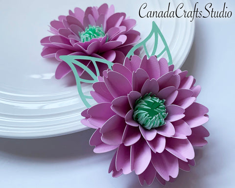 Small Paper flower Template SVG DXF (85) SVG CanadaCraftsStudio 
