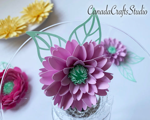 Small Paper flower Template SVG DXF (85) SVG CanadaCraftsStudio 