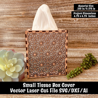 Small Tissue Box Cover Laser Cut file SVG Design Shark 