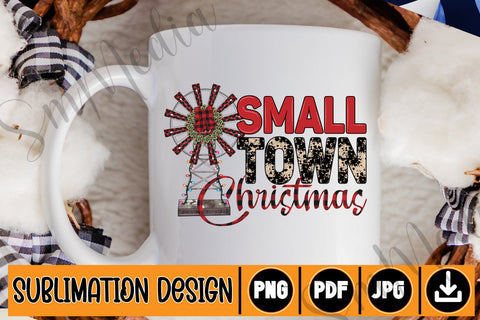 Small town christmas sublimation design SVG Newmockups 