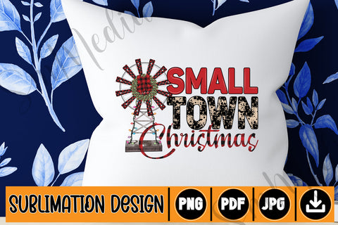Small town christmas sublimation design SVG Newmockups 