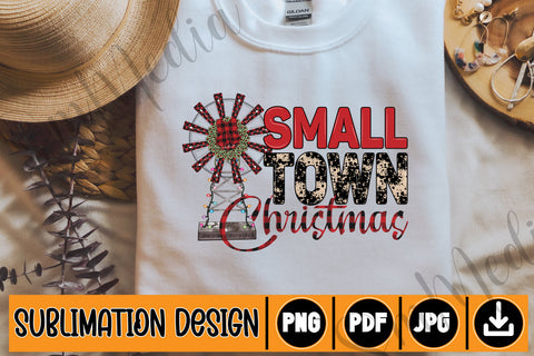 Small town christmas sublimation design SVG Newmockups 