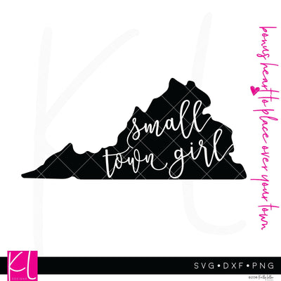 Small Town Girl Virginia SVG Kelly Lollar Designs 