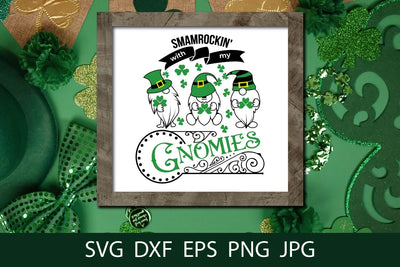 Smamrockin' With My Gnomies SVG Free For Commercial Use SVG Sintegra 