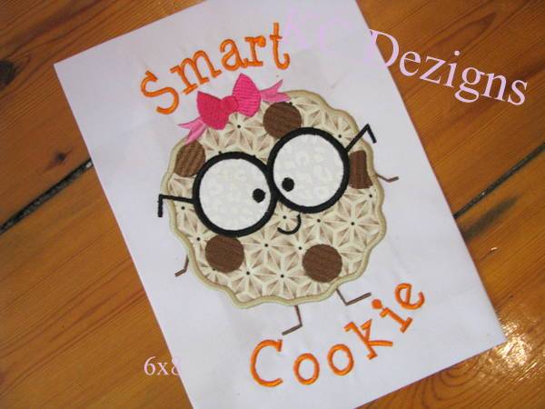 Smart Cookie Girl Embroidery/Applique DESIGNS KC Dezigns 
