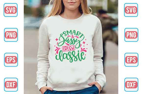 Smart & Sassy Irish Lassie SVG SVG Creativeart88 