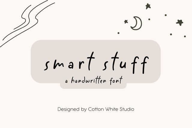 Smart Stuff Font Cotton White Studio 