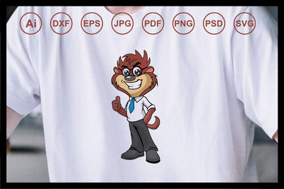 Smart tasmanian devil design illustration SVG Leamsign Studio 