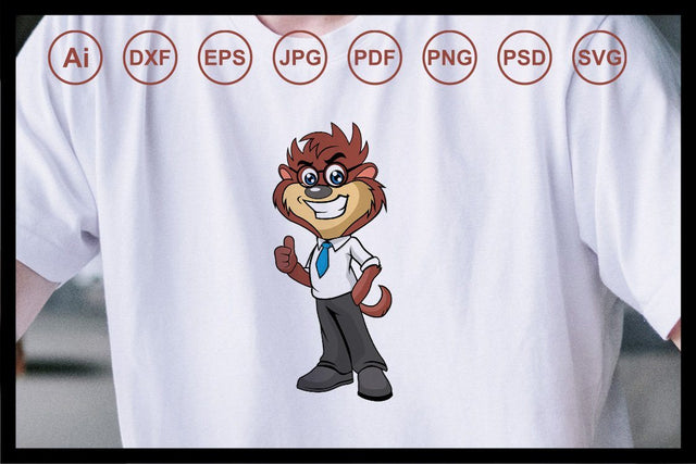 Smart tasmanian devil design illustration SVG Leamsign Studio 