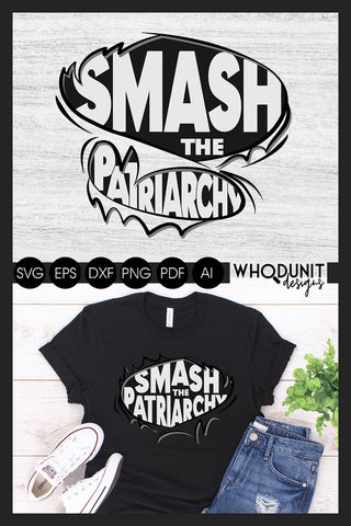 Smash the Patriarchy SVG | Ripped Shirt cut file | Women Rights SVG Whodunit Designs 