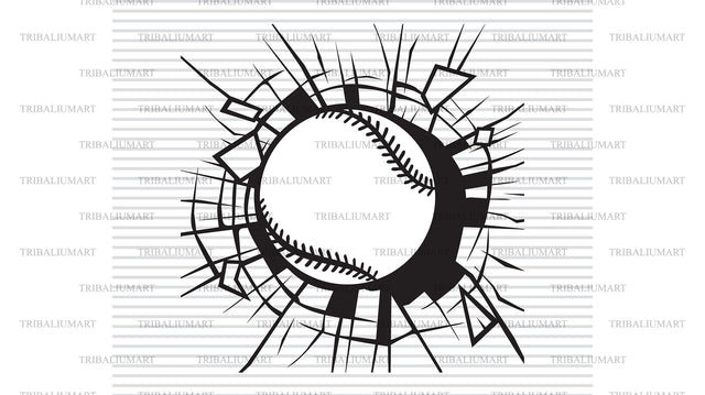 Smashing baseball ball SVG TribaliumArtSF 
