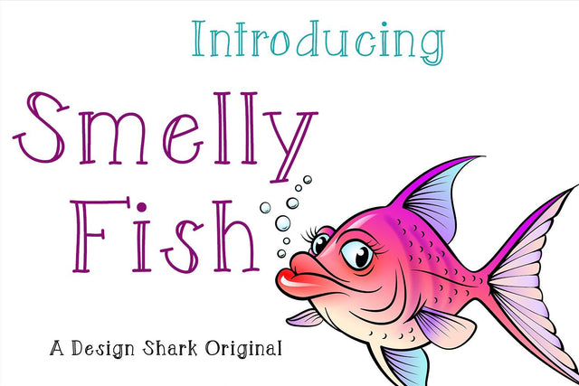 Smelly Fish Font Design Shark