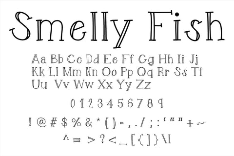 Smelly Fish Font Design Shark 