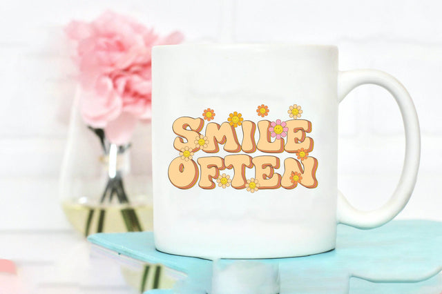 Smile Often Retro Hippie Sublimation SVG designartist 