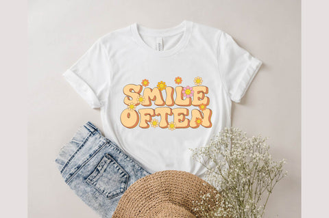 Smile Often Retro Hippie Sublimation SVG designartist 