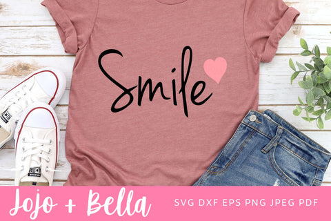 Smile Svg, Inspirational Quote Svg, Positive Quote Svg, Mom Svg, Mom Quote Svg, Quote Svg, Mothers Day Cut file SVG Jojo&Bella 