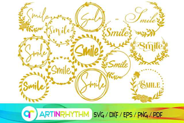 smile svg, smile print, greeting card SVG Artinrhythm shop 