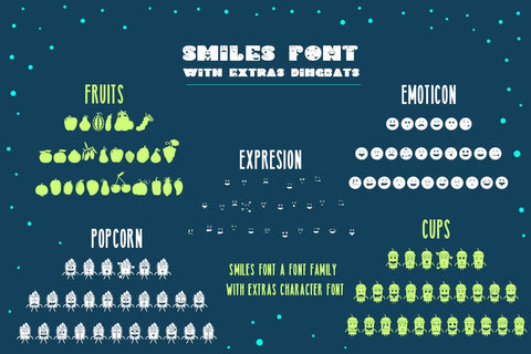 Smiles font family Font JH-CreativeFont 