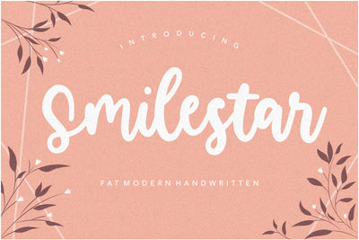Smilestar Fat Modern Handwritten Font Font Balpirick 