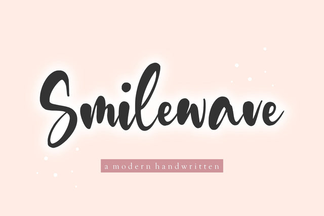 Smilewave Modern Handwritten Font Font Balpirick 
