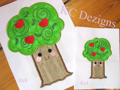 Smiley Apple Tree Embroidery/Applique DESIGNS KC Dezigns 