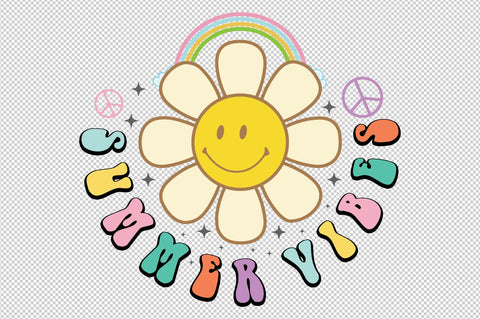 Happy Face Flower SVG, PNG, JPG, Flower Smile Face, Flower Smile Face,  Summer Design, Spring Design, Instant Download