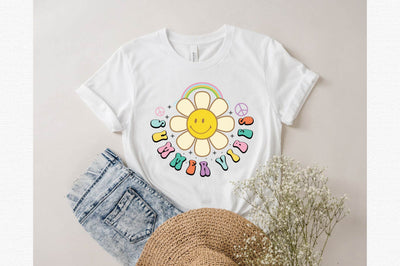 Smiley Daisy Retro Summer Sublimation SVG designartist 