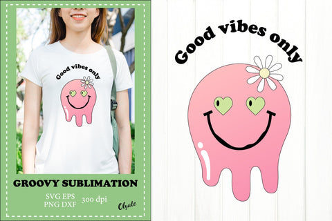 Smiley Face PNG. Smiley Sublimation. Retro Smiley Clipart. Sublimation Olga Terlyanskaya 