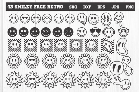 Smiley Face Retro svg, dxf, eps, png, jpg SVG dadan_pm 