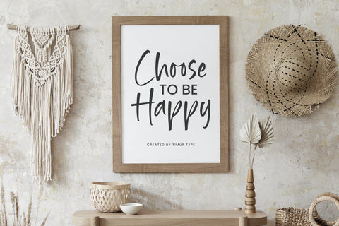 Smiley Hamster - Handwritten font Font Timur type 