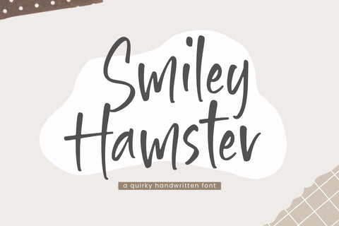Smiley Hamster - Handwritten font Font Timur type 
