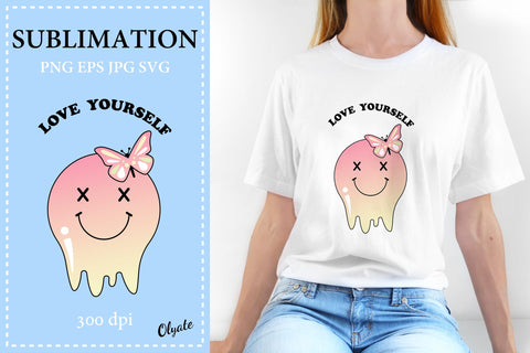 Smiley Sublimation. Retro Smiley PNG. Smiley Sublimation Olga Terlyanskaya 