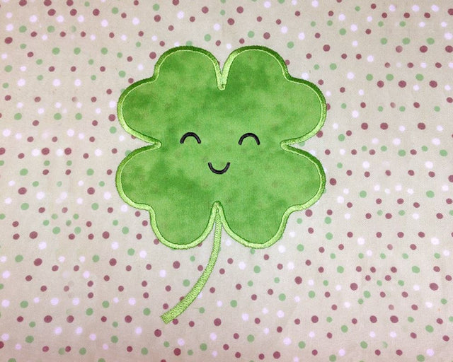 Smiling Clover Applique Embroidery Embroidery/Applique Designed by Geeks 