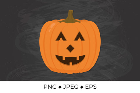 Smiling Halloween Pumpkin. Cute cartoon Jack-o'-Lantern sublimation Sublimation LaBelezoka 