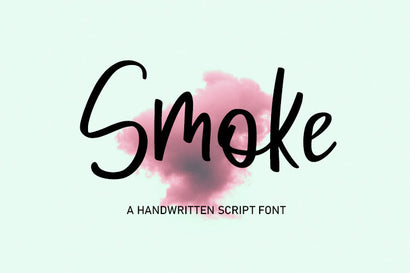 Smoke Bold Handwritten Font Font Yuby 