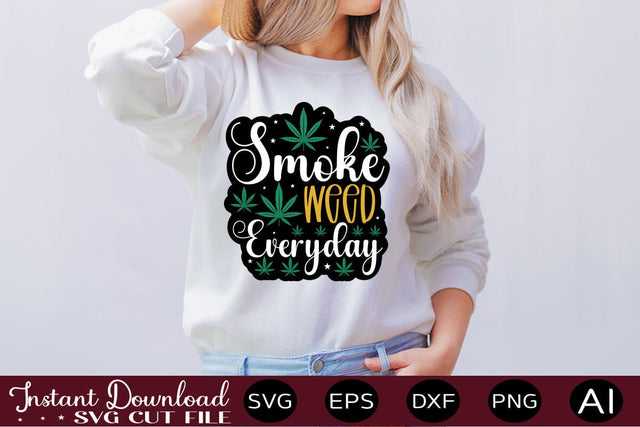 Smoke Weed Everyday sticker SVG designmaster24 